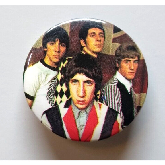 The Who Band Shot Badge Button Pin Unused Old Stock Pinback 1989 Rock Music Mod - Picture 1 of 3